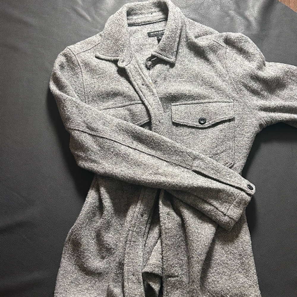 Banana Republic Gray Shirt Jacket